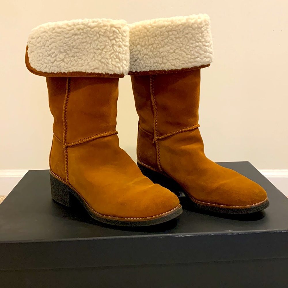 Coach suede & shearling boots